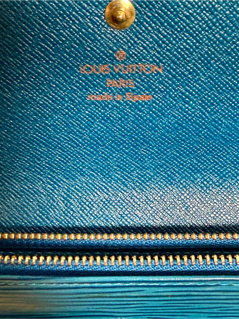 ✨ Authentic Louis Vuitton Portefeuille Sarah Blue Epi Leather ✨ Date Cd: CA1928 - Picture 10 of 12